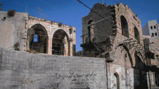 Iglesia abandonada en Gaza