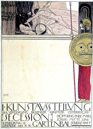 "Kunstausstellung Secession", póster de Gustav Klimt (1898).