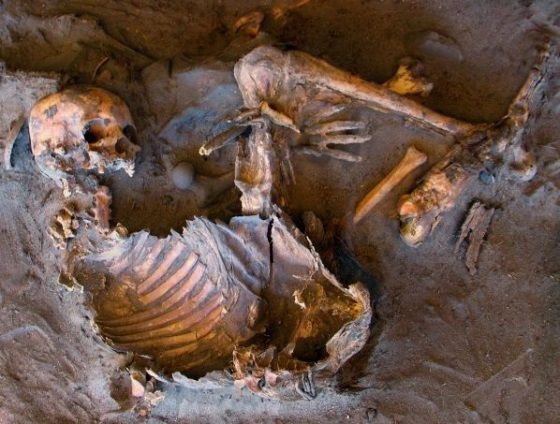 Esqueleto de la Edad de Piedra