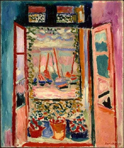 Ventana abierta, Henri Matisse, 1905, óleo sobre lienzo. Una de las pinturas exhibidas en el Salón de Otoño de 1905