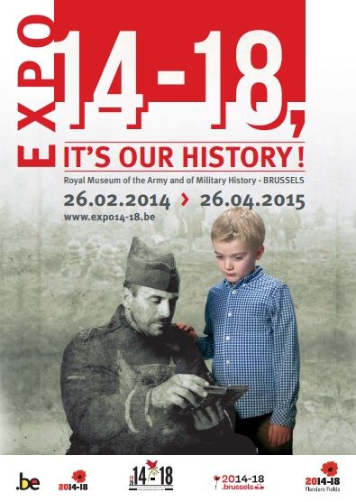 cartel exposicion i guerra mundial en belgica