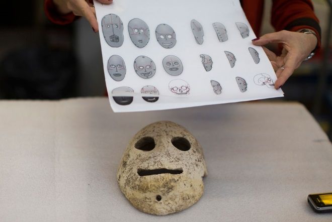 mascaras piedra neolitico israel