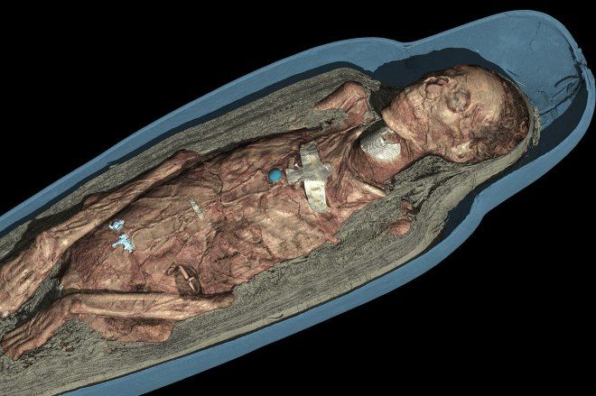 visualizacion 3d de la momia de tamut