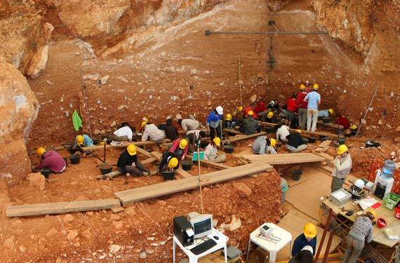 Trabajos arqueológicos en Atapuerca