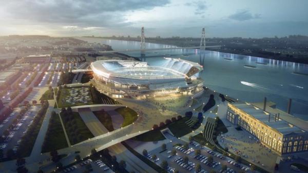 Diseño del nuevo estadio de St. Louis.