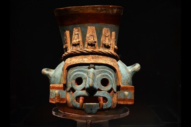Máscara de mascara de Tláloc, una de las joyas de la exposición. Crédito: INAH.