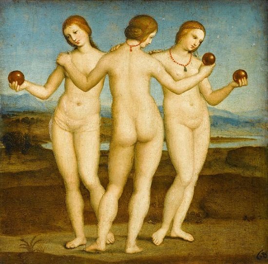 "Las Tres Gracias", de Rafael Sanzio.