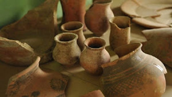 Piezas de cerámica de la civilización Harappa