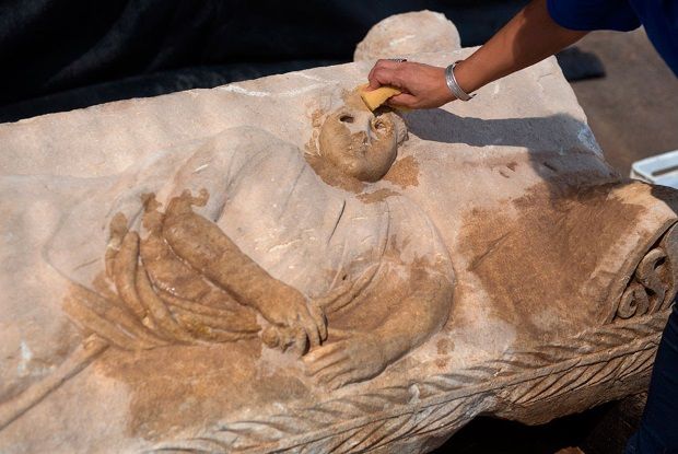 Sarcófago romano encontrado en Israel.