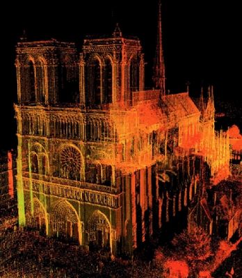Los datos ofrecidos por el láser permiten construir modelos virtuales de Notre Dame