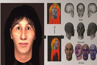 Reconstrucción facial del esqueleto de la mujer iraní encontrado en Teherán