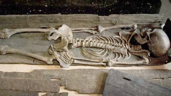 Esqueleto vikingo expuesto en York