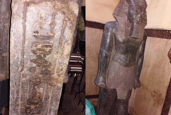 Estatua de Amehotep III hallada en una redada policial en Egipto. Crédito: Wikimedia
