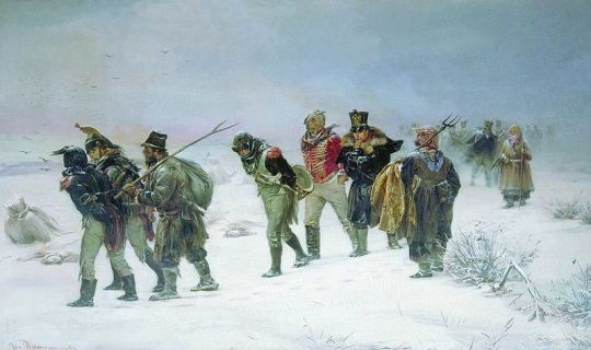Resultado de imagen para Fotos de NapoleÃ³n, en su retirada de la invasiÃ³n de Rusia