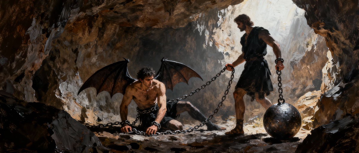 el mito de tanatos encadenado por sisifo