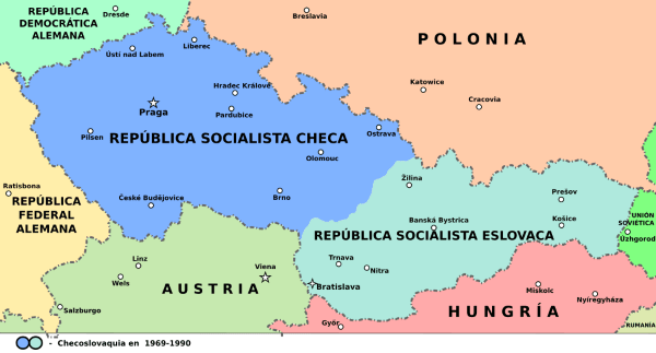 mapa checoslovaquia urss