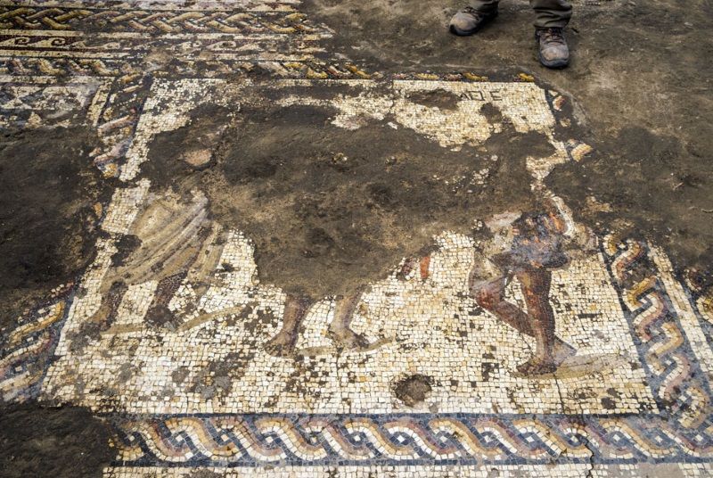 mosaico romano encontrado israel