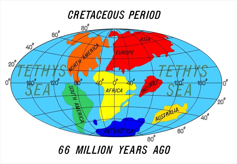 continentes cretacico