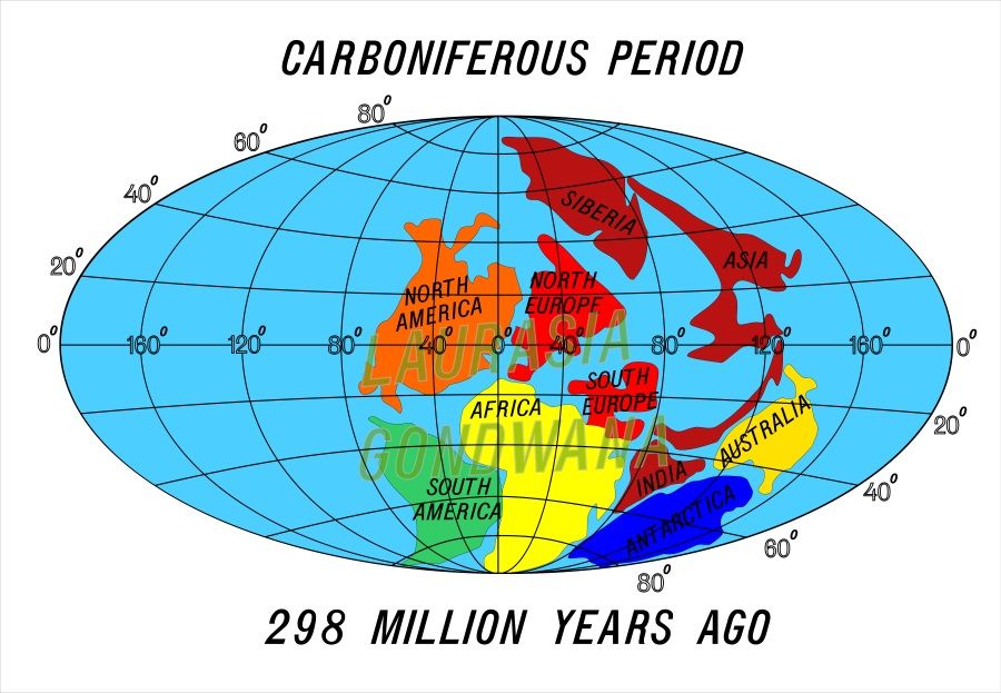 continentes periodo carbonifero