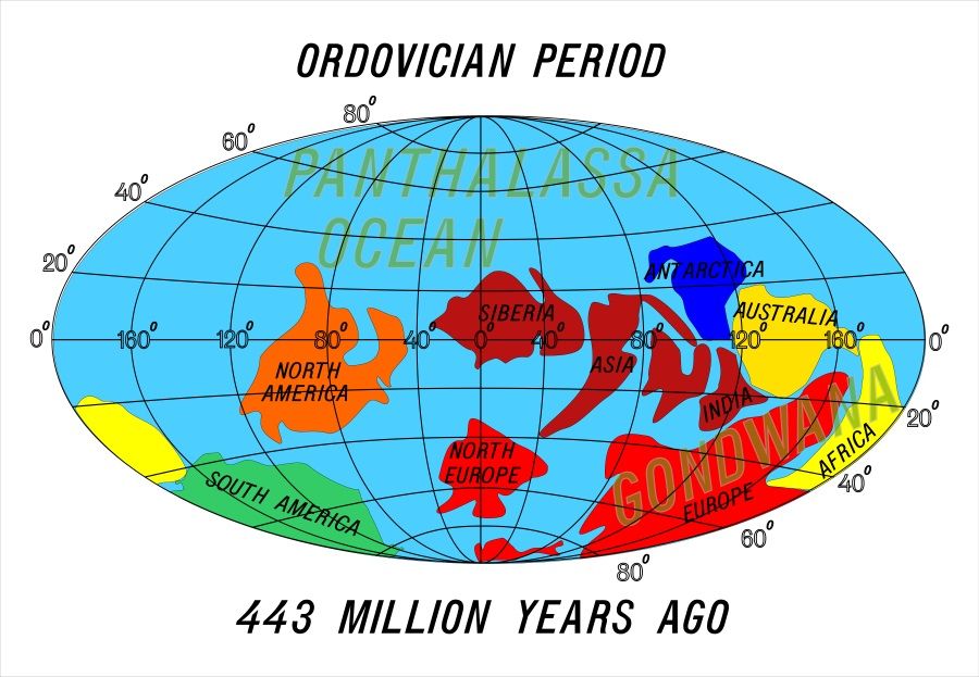 continentes periodo ordovicico