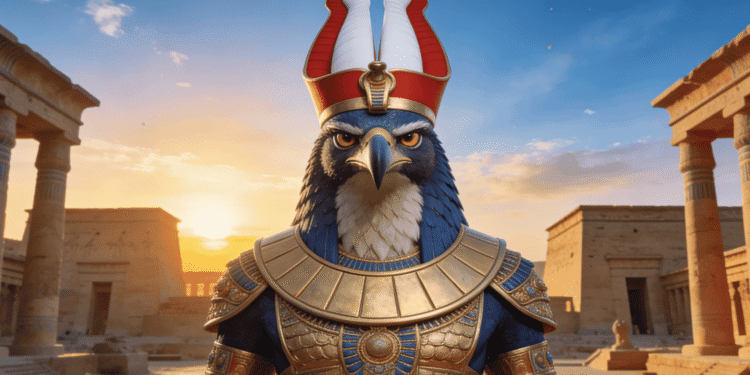 Horus, el halcón celeste que vengó a su padre. Símbolo de realeza legítima en el Antiguo Egipto, cada faraón vivo era la encarnación de este dios.