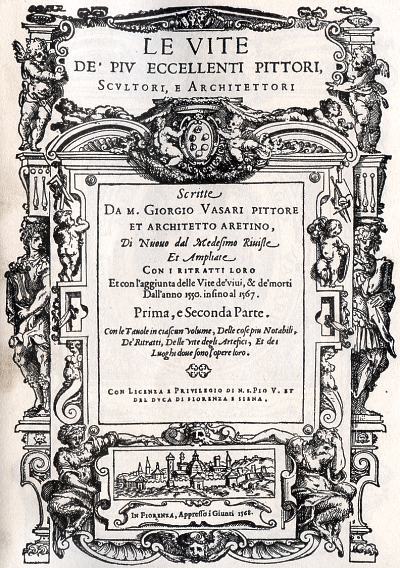 libro Las vidas de los más excelentes pintores, escultores y arquitectos de Giorgio Vasari