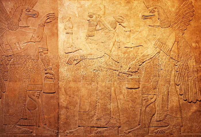 pared con escritos de sumeria