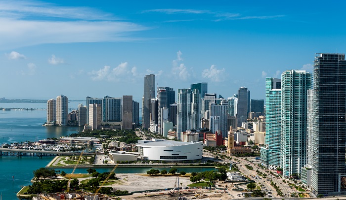 vista aérea del centro de Miami