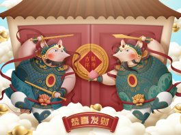 guardianes puertas mitologia china