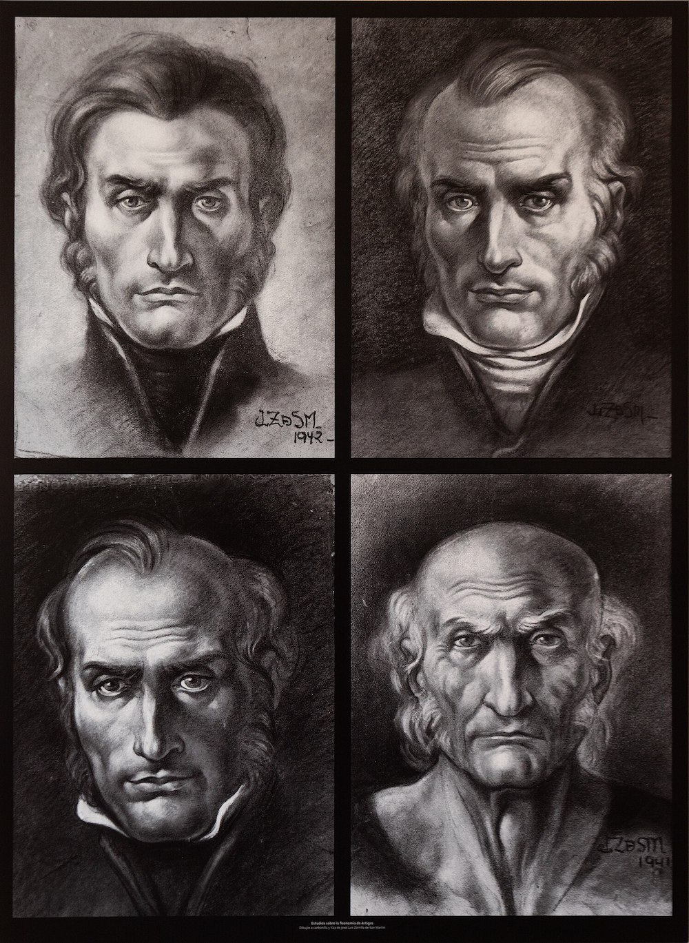 retratos artigas zorilla san martin