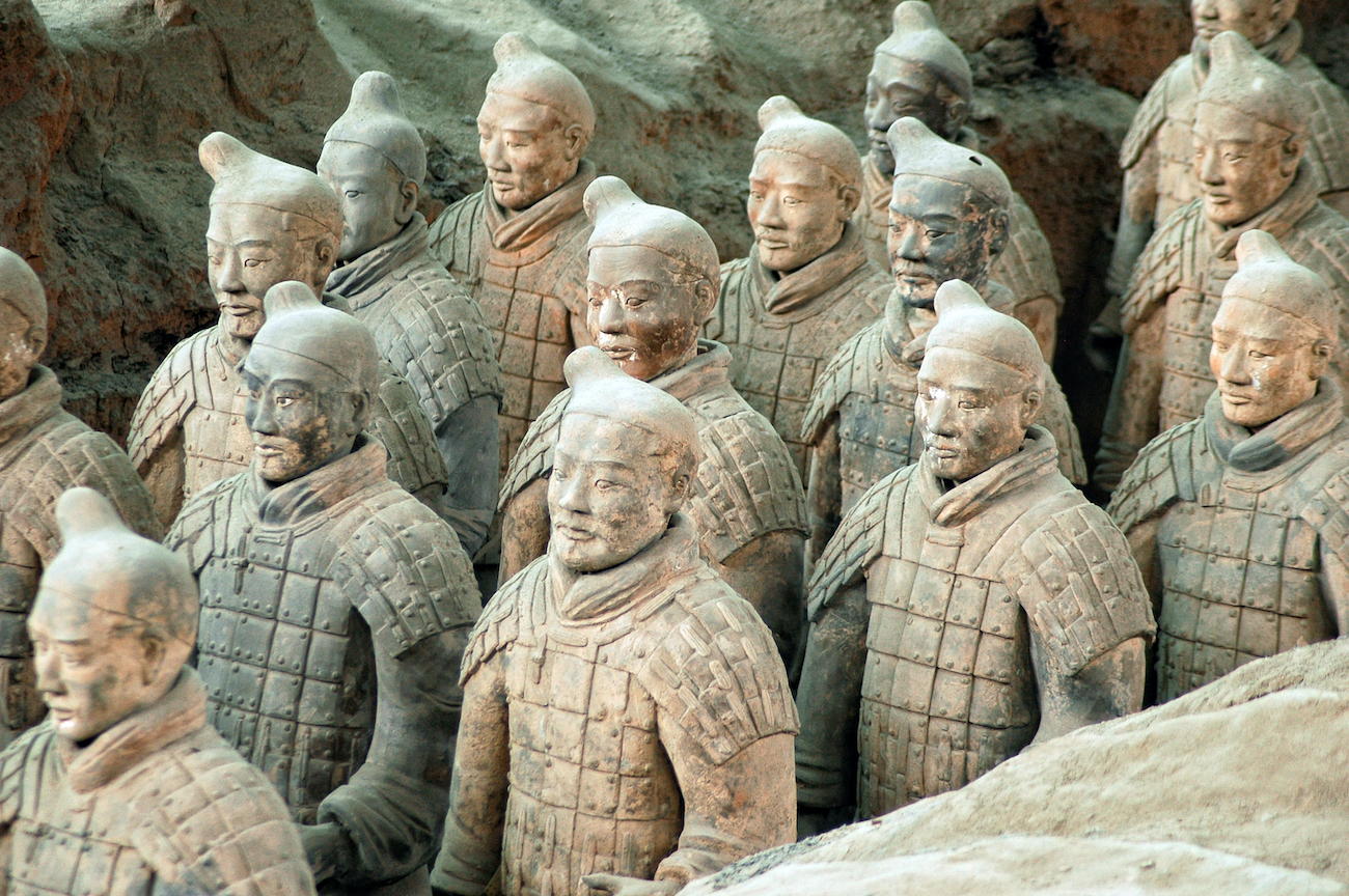 ejercito terracota escultura china