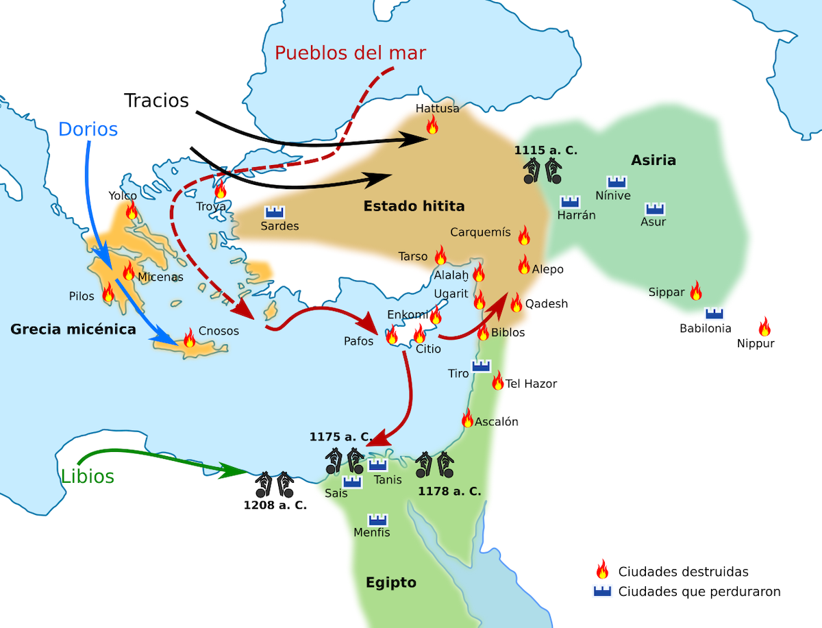 mapa ataques pueblos del mar