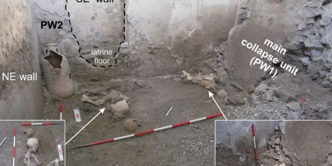 Vestigios de terremotos después de la erupción del Vesubio. Crédito: INGV-Osservatorio Vesuviano