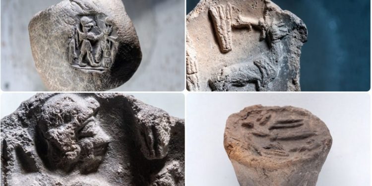 Sellos hititas de 3.800 años de antigüedad. Crédito: AA