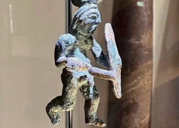 Una figura de un guerrero celta encontrada en Alemania.