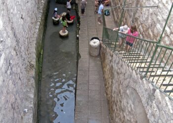 Una represa encontrada cerca de la piscina de Siloé.