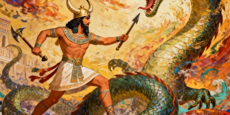 tiamat, diosa primordial de la mitología babilónica