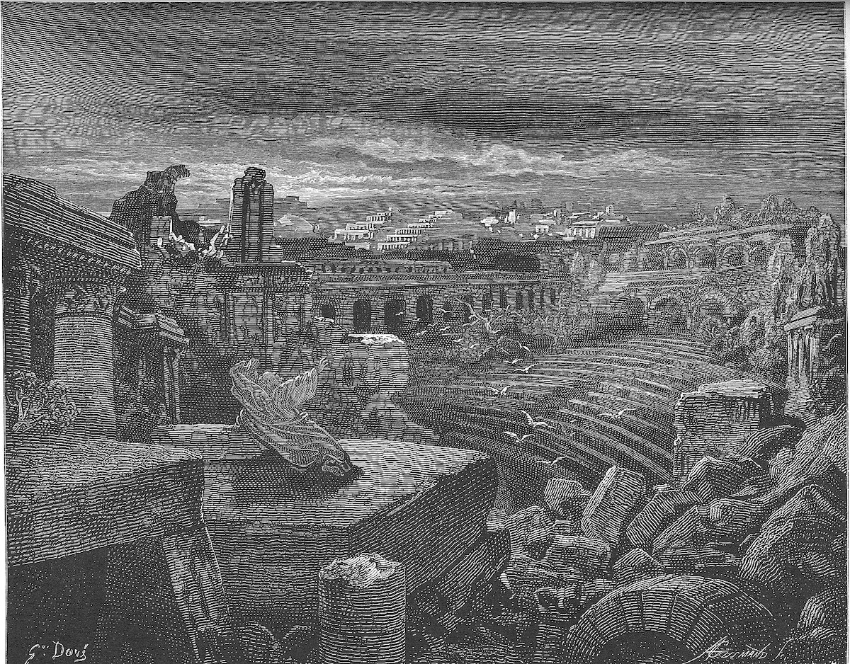 caida de babilonia por imperio persa ilustracion gustave dore