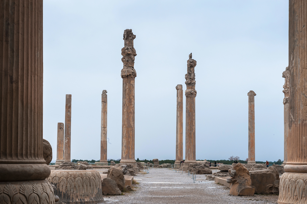apadana con sus columnas de 18 metros de persepolis