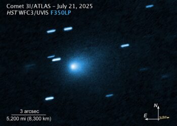 El cometa 3I/Atlas hace su paso más cercano al sol.