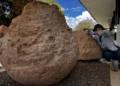 Tres esferas de piedra son restauradas en Costa Rica.