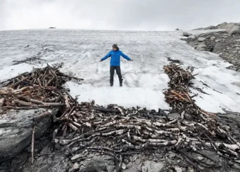 Una trampa para renos es descubierta en montaña noruega.