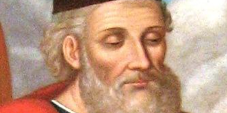 Retrato de Diodoro Sículo, historiador antiguo que documentó las guerras de los diádocos en su Biblioteca Histórica, siglo I a.C.