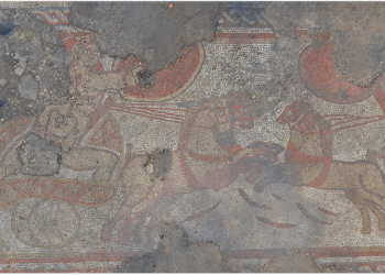 Descubren un mosaico de la Guerra de Troya de Esquilo en Inglaterra.