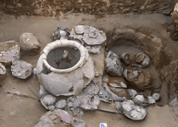 La lanza de hierro más grande de la era de los metales de la India.