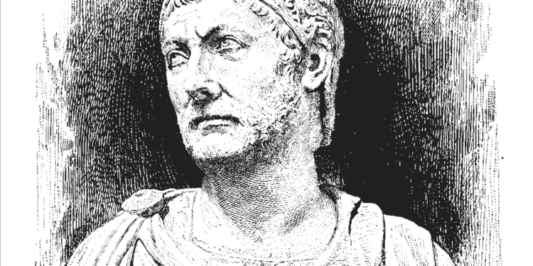 Aníbal Barca, general cartaginés (247-183 a.C.). Comandante militar durante la Segunda Guerra Púnica, conocido por cruzar los Alpes con ejército completo e invadir Italia. Genio táctico que ganó la batalla de Cannas, una de las mayores derrotas de Roma