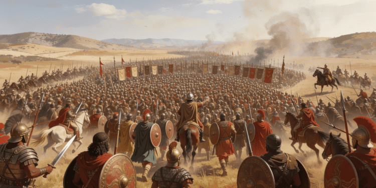 La doble envoltura de Aníbal en la batalla de Cannas (216 a.C.): el ejército cartaginés cierra el cerco sobre las legiones romanas