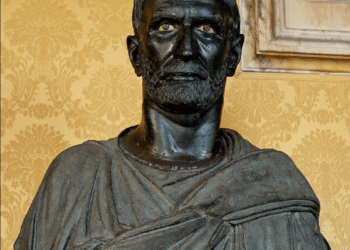 Busto de Lucio Bruto, fundador de la República Romana. Escultura romana que representa al legendario primer cónsul que expulsó a los Tarquinos en el 509 a.C.