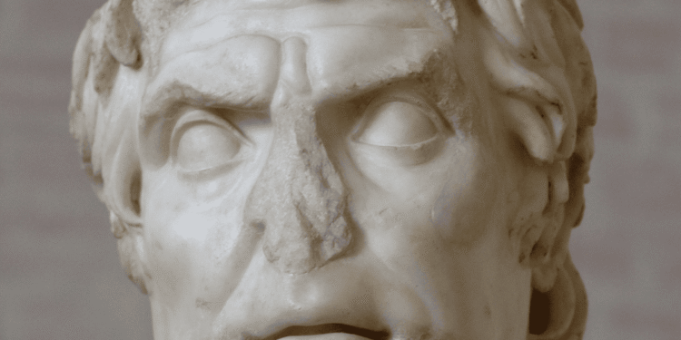 Busto de Lucio Cornelio Sila, dictador romano del siglo I a.C.