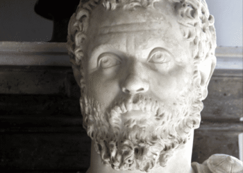 Clodio Albino, emperador romano 193-197 dC, gobernador de Britania y rival occidental de Septimio Severo en el Año de los Cinco Emperadores. General militar que negoció acuerdo de neutralidad durante 4 años pero fue traicionado y derrotado en la batalla de Lugdunum (Lyon) el 19 de febrero de 197 dC, siendo ejecutado después de su derrota junto con su familia.